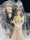 Bride   Groom Wedding Cake Toppers Nos Beige Dress White Dress Black Tuxedo