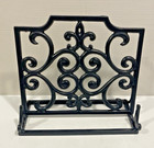 Vintage Black Enameled  Cast Iron Cookbook  Tablet Stand