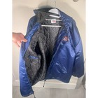 Vintage Inside The Nfl Hbo Sports Satin Jacket Blue Hooded Xl