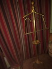 Vintage Gentlemens Brass Valet Stand In Nice Condition
