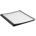 50 Pack 8 1 2  X 11  Black Vinyl 4 Page Pocket Clear Menu Cover Restaurant