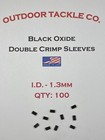 Double Crimp Sleeves - Black - Choose 1 0mm 1 3mm 1 6mm 2 0mm 2 4mm Made In Usa
