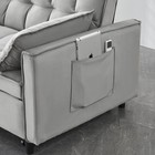 Modern Velvet Loveseat Futon Sofa Couch Pullout Bed  Small Love Seat Lounge Sofa