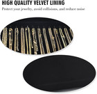 Necklace Organizer Box With Clear Lid Velvet Tray For Jewelry Storage Display Ca