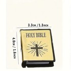 Dollhouse Miniature Holy Bible 1 12 Scale Readable English Text Black Gold