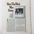 Vintage Sheet Music Magazine February 1988 Songs Of The American Cowboy Songbook