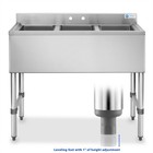 Open Box - Three 3 Compartment Stainless Steel Commercial Kitchen Sink