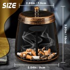 Yiiwinwy Ashtray For Cigarettes Outdoor  Outdoor With Medium  Bronze