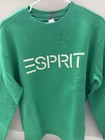 Esprit Nwt Women s Logo 80 s Crewneck Viral - Cream  Blue  Green Xs S M L Xl Xxl
