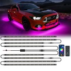 8pc Rgbw Led Car Underglow Light Kit  Aluminum Exterior Underbody Neon Glow Lamp