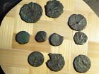 Lot Of 10 ancient  Roman Imperial  Bronze  Coins  cleaned 