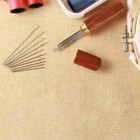 Sewing Needles Set With Wooden Storage Case Large Eye Hand Sewing Needle Set