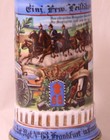 Antique Regimental Beer Stein 2 Batt 2 Nass Feld art Reg no 63 Frankfurt 1908-09