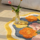Flower Carpet Bathroom Mat Irregular Flower Edge Rugs Bedroom Mats