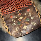 Vintage Swedish Sami Handmade Reindeer Fur Pouch Detailed Woven Folk Art Saami