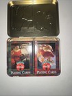 Vintage Santa Coca Cola Playing  Set Of 2  still Wrapped  In Tin