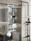 Over The Door Shower Caddy - 4 Tier Adjustable Hanging Organizer Shelf With