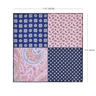 Men s 100  Silk Multi-color Paisley Geometric Pocket Square Hand Rolled 11 8 