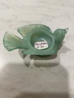 Vintage Degenhart Bird   Berry Salt Dip Cellar Ice Green Glass 