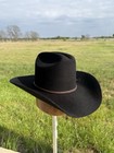 Bee Hats 2x 6 3 4 Black Cowboy Hat 4    Brim
