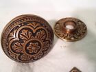 Antique Corbin Cast Brass Door Knob Set Lock W  Key  901
