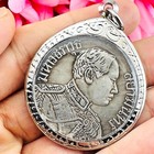Vintage Siam Medal 3head Elephant Kingrama5 Lucky One Thb Coin Thai Amulet 18322