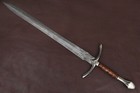 Hand Forged Damascus Steel Viking Sword Medieval Sword Battle Ready Sword sheath