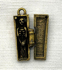 New  Fashion Jewelry  Skeleton In Coffin Necklace Steel Pendant In Brass Color