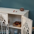 Accent Storage Cabinet Hollow -carved Decorative Buffet Sideboard With 2 Doors