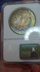 1887 P Ngc Ms64 Morgan Silver Dollar  1 Us Mint Coin Two-sided Rainbow Tones