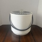 Vtg Mcm Morgan Designs Atomic Ice Bucket Mcm 60s Lucite Lid Starburst-black
