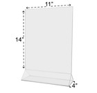11 w X 14 h Sign Holder Top Load Double Sided Table Tent 4 Pack