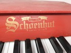 Schoenhut Red Wooden Children s Piano 18 Keys 16 5  Vintage Toy Instrument 2001