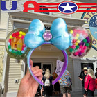 Mickey Mouse Minnie Ears Up Grape Soda Cap Balloons Disney Parks Headband Us    