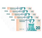 Lot Of 5 New 2024 -  20 Zimbabwe Banknote Uncirculated With Qr Code