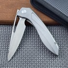Titanium Handle Folding Knife  Manual Opening Hunting Survival Edc Pocket Knife