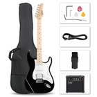 Glarry Full Size 39  Gst Electric Guitar With Amp case accessories Pack Black