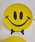 Vintage Smiley Face Yellow Plastic 2 Plates 4 Cups Set 1970s