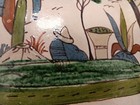 Vintage Mexican Folk Art Pottery Tlaquepaque Dish Man Cactus Stamped