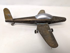 Vintage  Brass Airplane Model Folk Art Trench Art Style Desk Display As Is
