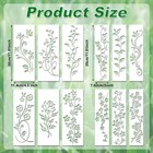 12pcs Leaf Vine Stencils Reusable Drawing Templates Painting Craft Art Supplies