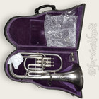 1928 The Elkhart Band Instrument Company Satin Silver Plating Alto Horn With Bra