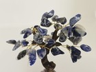 Sodalite Stone Bonsai Tree With Amethyst Cluster Base Crystal Tree Decor
