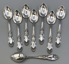 King Richard By Towle Sterling Silver Set Of 8 Demitasse Spoons 4 5   Monogram