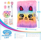Cat Diary With Lock And Keys For Girls plush Secret Journal For Kids With 160 Li