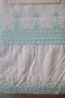 Nwt Pottery Barn Kids Baby Embroidered Crib Bed Skirt White Aqua