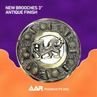 Aar Scottish Kilt Fly Plaid Brooch Welsh Dragon Antique Finish 3   7cm  Diameter