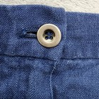 Vintage Norton Studio Pants Womens L Blue Linen Drawstring Straight Leg Casual