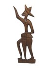 Vintage African Wood Carving Tribal Figure Wall Art Sculpture Hand Carveddecor