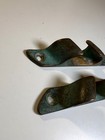 Antique Pair Solid Brass Boat Cleats 4 1 8  Yacht Sailboat Dock Chocks Marine